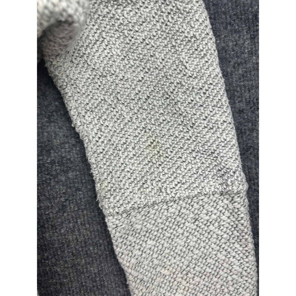 Lucky Brand Hoodie Womens Large Grey Marled Asymmetric Zip Textured Knit Jacket